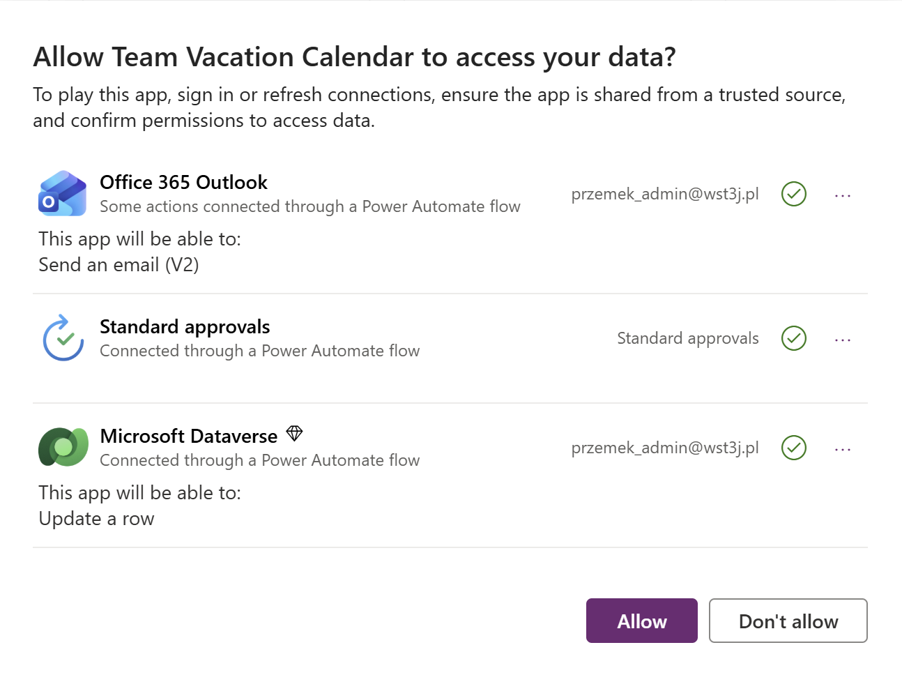 Power Apps Grant Consent